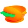 Set for feeding, food silicone, orange color
