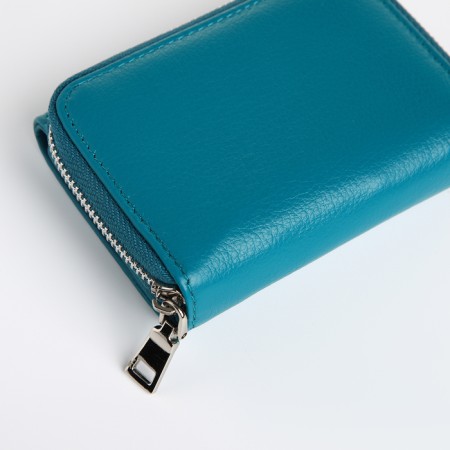 Women's wallet on magnet, blue color-2