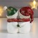 Polystone souvenir "Snowmen in a red cap and a green hat - hugs" 8x5.5x9 cm