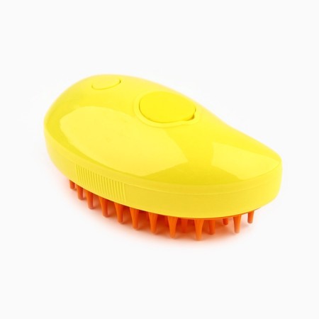 A steel brush for animal hair, yellow-3