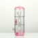 A cage for rodents with a tunnel and filling, 32 x 21 x 55, cm, pink