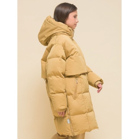 Coat for girls, height 98 cm, beige color-2