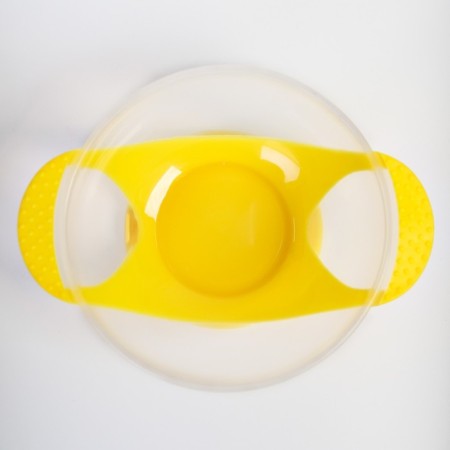 Set for feeding "For mom and dad", 3 subjects: 350 ml bowl on the suction cup, cover, spoon, color mix-4
