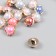 Button plastic for creativity "mother -of -pearl pearl" set of 15 pcs mix 1.2x1.2x1.1 cm