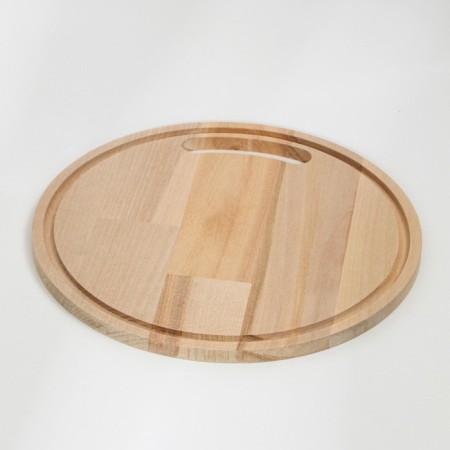 Board wooden board with a gutter "Circle" 20x20x0.8 cm birch-1