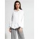 Women's shirt with an asymmetric Basque Contse Elegant, size XL, color White
