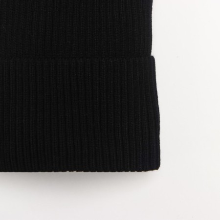 Knitted hat for a boy, black color, size 47-50 (1.5-3 years)-1