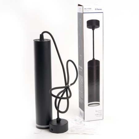 Ceiling light Feron ML1708, IP20, GU10, 35 W, 55x55x280 mm, black color black-3