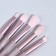 A set of makeup brushes, 5 objects, lilac color