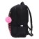 Youth backpack 40 x 28 x 16 cm, Grizzly, ergonomic back, laptop compartment, black/pink