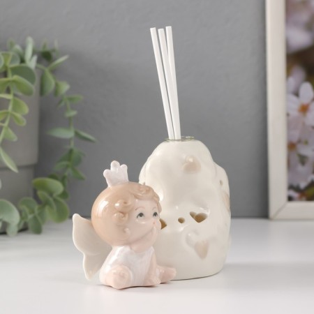 Souvenir Ceramics Light stand "Baby Angel in the Crown" 6.5x11x8 cm-4