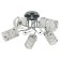 Malus chandelier 5x40W E27 Chrome-black 50x44x28