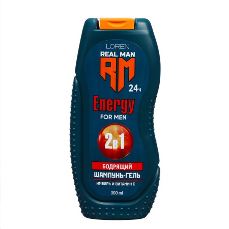 Hair shampoo 2B1 "Ecoandvit" with ginger and vitamin C, 300 ml