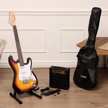 Kit: electrihitara, combi, cover, stand, terris tpack-1 sb, tuner color Sanbert