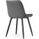 Stool on a metal frame Seda metal/velor, black/dark gray 50.5x57x83 cm