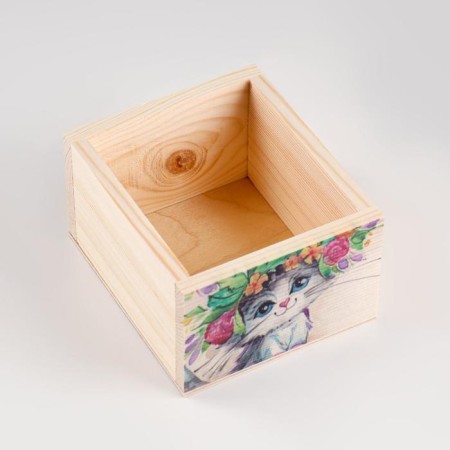 Kashpo wooden "cat" 14.5 × 12.5 × 8.5 cm-3