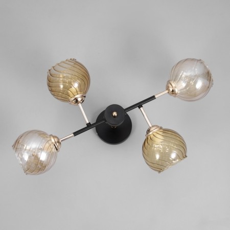 Sender chandelier 4he27 40W black and gold 52x36x27 cm-3