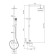 Shower system Accoona A8321, with a tropical shower, zinc, chrome