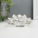 Lotus glass candlestick 12x12x5.5 cm