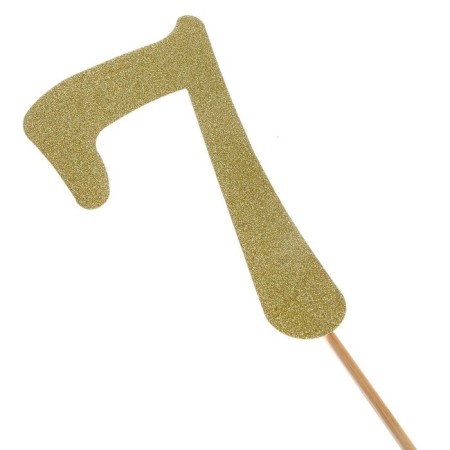 Topper in the cake "7", color gold-1
