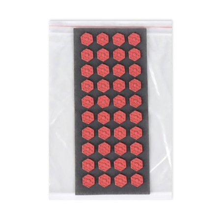 Iplikator-river, the basis of Spanbond, 40 modules, 14 × 32 cm, dark gray/red color-8
