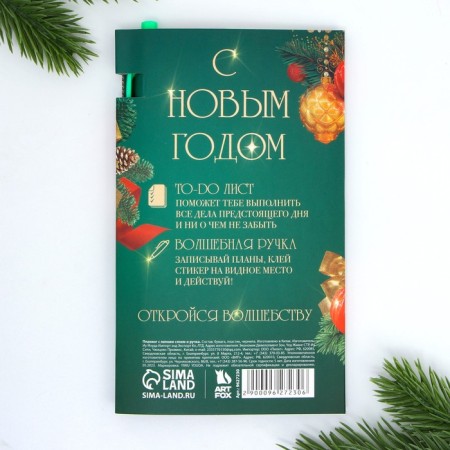 New Year. Set "Dream this Winter", Planning styles 30 liters, Plastic pen-4