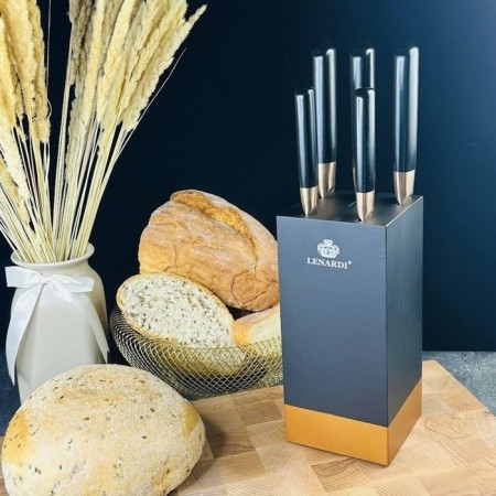 Lenardi knife set, on a stand, 6 items