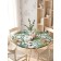 Green Portnik tablecloth, round, oxford, elastic band, size 140x140 cm, diameter 105-120 cm