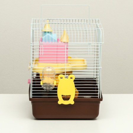 A cage for rodents "Pigzon" with a lock, 31 x 24 x 27 cm, brown-1