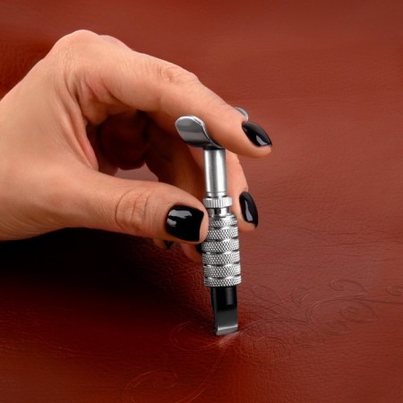 Turning knife for embossing on the skin, 9 × 2.7 cm, silver color-7
