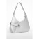 Women's bag with zipper, silver color