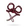 Handcuffs from the cotton rope "Knot-omega", 3.5 m, black and red color