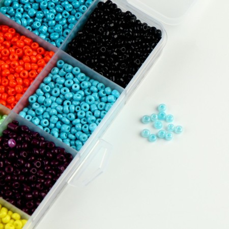 Set for creating jewelry, set 24 colors, 1 pc. - 2 mm, fishing line, scissors, accessories-7