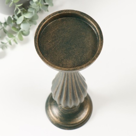 Summary of the tree per 1 candle d = 9 cm "Ferdinand" green with a patina 11x11x33.5 cm-1
