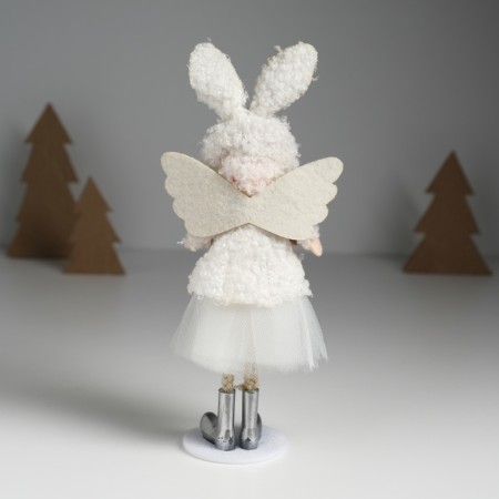 Interior doll "Angel in a hat with a bunny ears" 4x8x20 cm-3