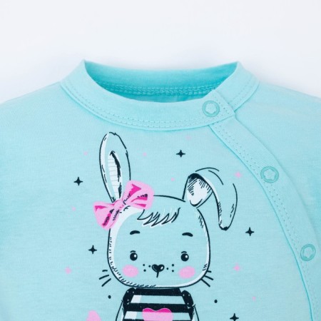 Body for a girl, mint color/bunny, height 62 cm-1