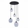 Suspended chandelier ST LUCE. SL1188.403.05. Idesia. 5x40 W, E14/E27, 67.5x67.5 cm, black color