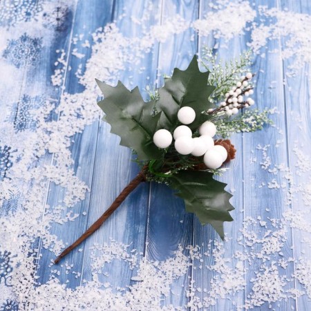 Decor "Winter charm" bumps balls Greens, 22 cm-4