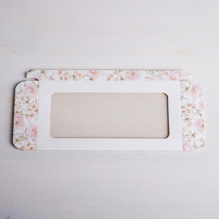 Chocolate box, confectionery packaging, “tenderness”, with a window, 17.3 x 8.8 x 1.5 cm-4