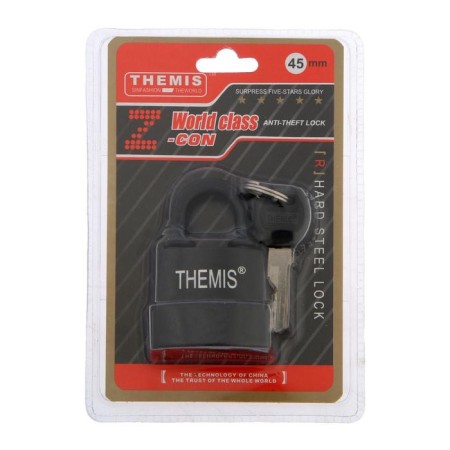 The castle is hinged, 45 mm, a copper cylinder, moisture -proof, short handle, 3 keys mix-4
