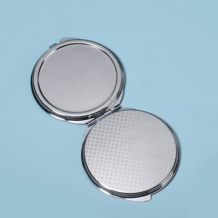 Folding mirror, d 6 cm, silver color-4