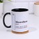 Named mug, sublimation "brainwater", black bottom