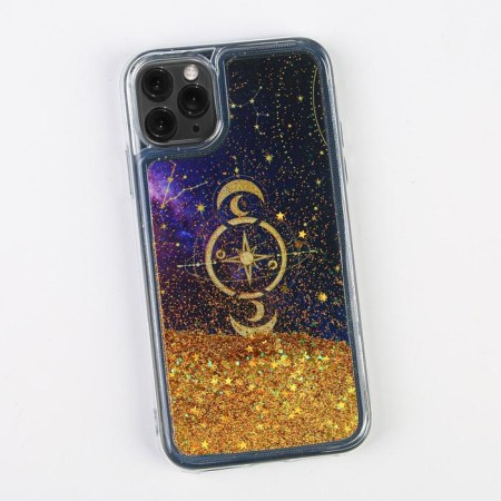 IPhone 11 Pro phone case with sparkles inside Stars, 7.14 × 14.4 cm-1