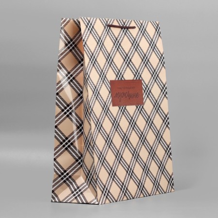 Gift laminated package, packaging, “real man”, XL, 40 x 49 x 15 cm-5
