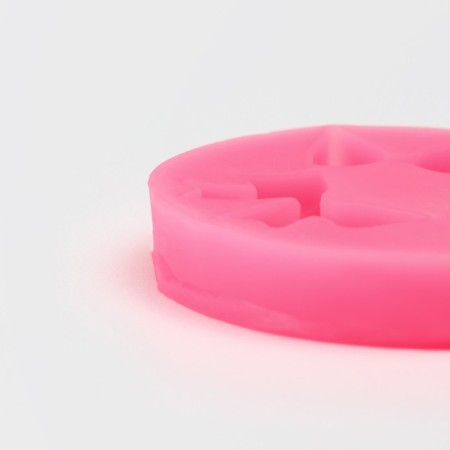 Mold Dolyana "Bows", silicone, 5.4 × 5.4 × 1 cm, color mix-3