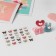 The kit of children's “chosen” 4 items: 3 rings, stickers on nails, shape mix, colored