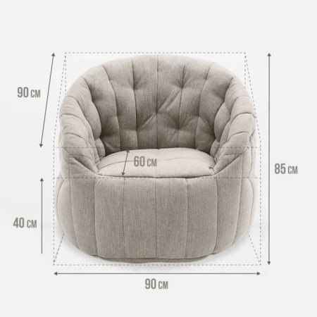 Comfort Sofa chair, size 85x90x90 cm-19