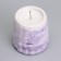 A candle in a candlelight made of gypsum with smooth faces, 9.5x9cm, marble with purple strips
