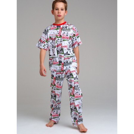 Pajama for the boy PlayTode: T -shirt and trousers, height 128 cm-3