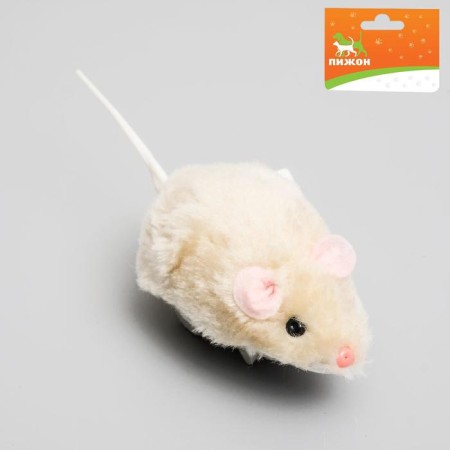 Cavaling fur mouse small, 8.5 cm, beige-1